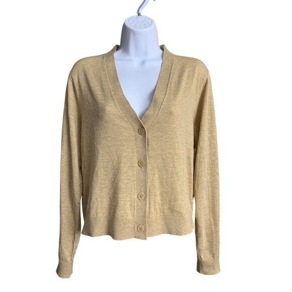 A New Day Womens Camel Color Button-Down Cardigan Sweater Lightweight Size Small - Picture 3 of 11